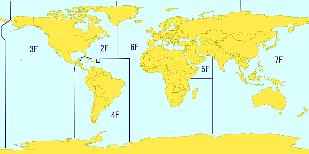 Aree di assegnazione alle flotte dell'US Navy