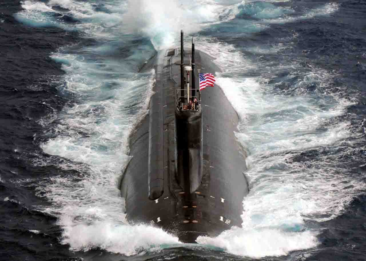 The Seawolf-class fast-attack submarine USS Connecticut (SSN 22)